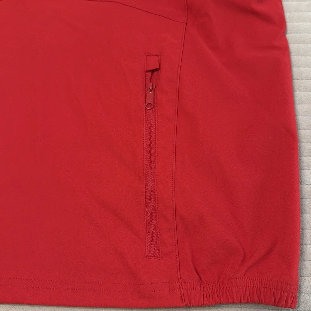Zero Restriction Mens L Pullover Golf Tour Series 1/4 Zip Jacket Red